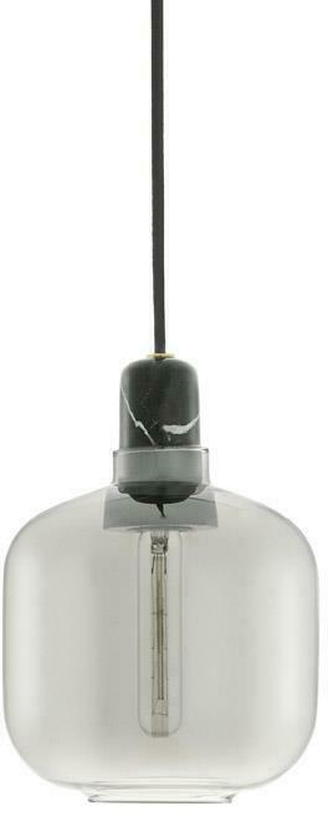 Suspension en marbre noir et verre fumé 17 cm Amp Smoke/noir - Normann Copenhagen - The Cool Republic