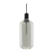 Suspension en marbre noir et verre fumé 26 cm Amp Smoke/noir - Normann Copenhagen - The Cool Republic
