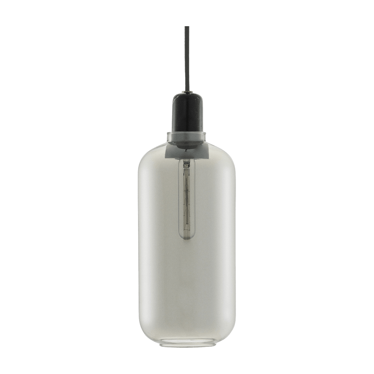 Suspension en marbre noir et verre fumé 26 cm Amp Smoke/noir - Normann Copenhagen - The Cool Republic