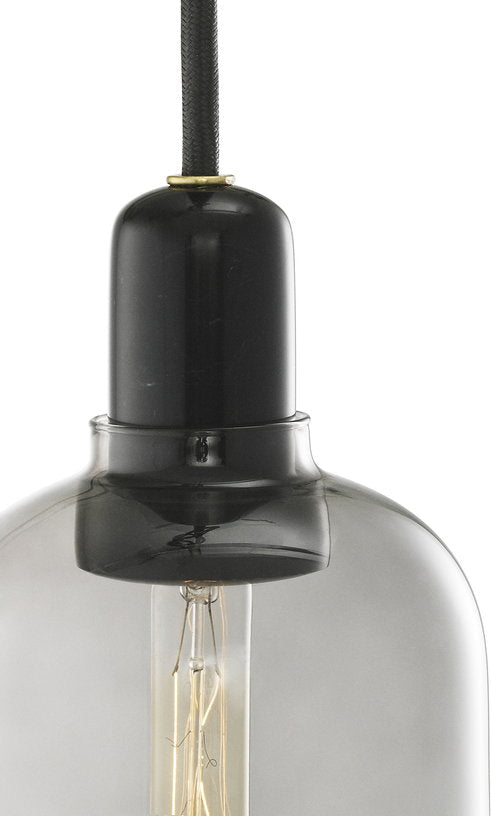 Suspension en marbre noir et verre fumé 26 cm Amp Smoke/noir - Normann Copenhagen - The Cool Republic