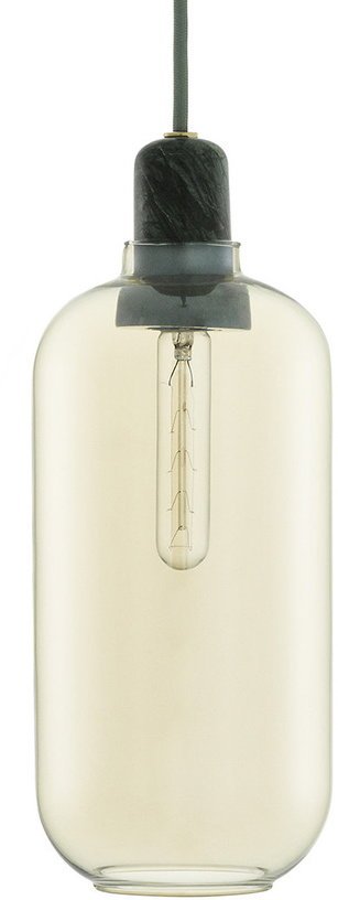 Suspension en marbre vert et verre fumé 26 cm Amp Gold/vert - Normann Copenhagen - The Cool Republic