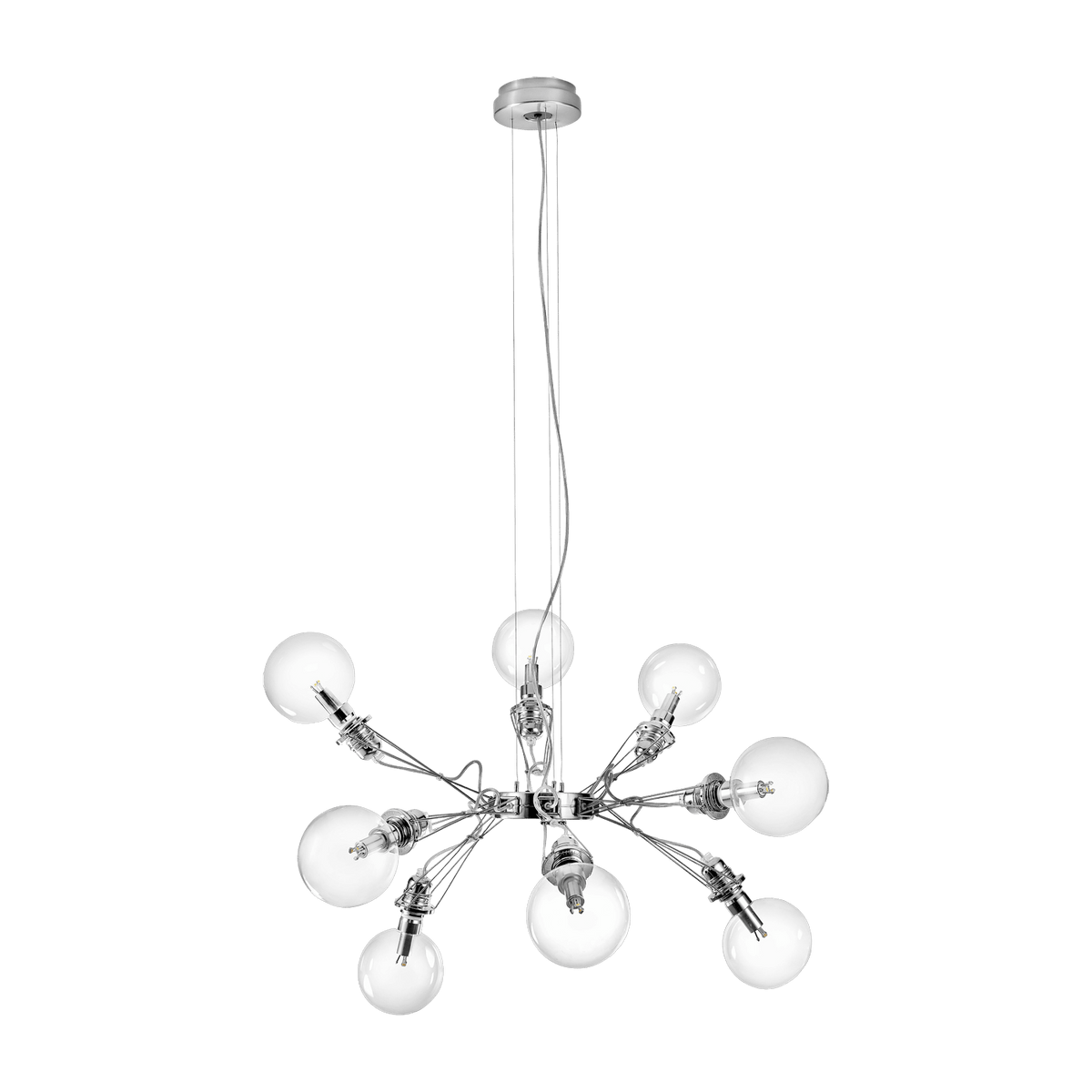 Suspension en métal argenté Matrix 8 - Lumina - The Cool Republic