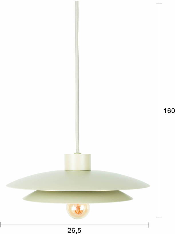 Suspension en métal beige 26,5cm Alba - The Cool Republic - The Cool Republic