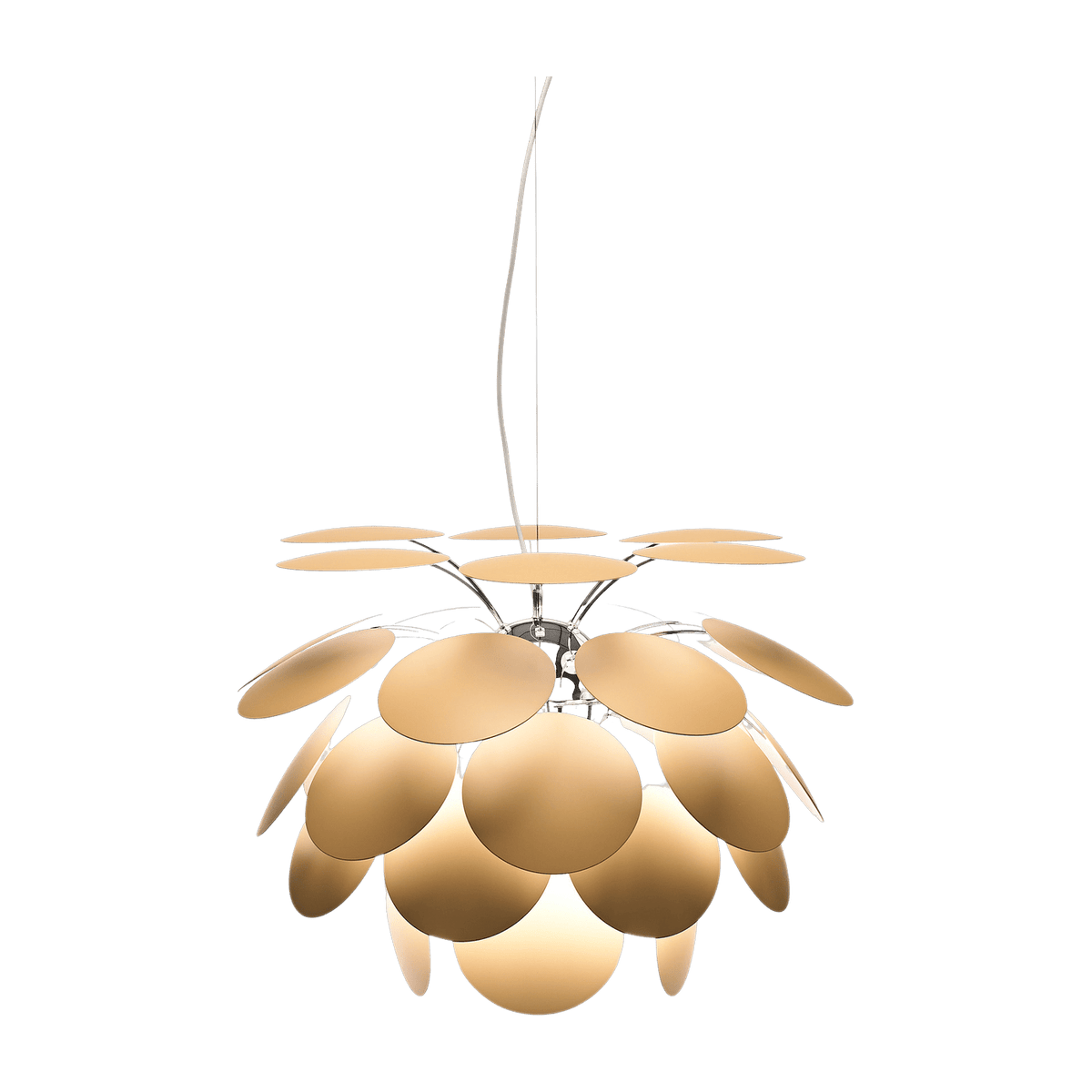 Beige matte metal pendant lamp 68cm Discoco - Marset - The Cool Republic