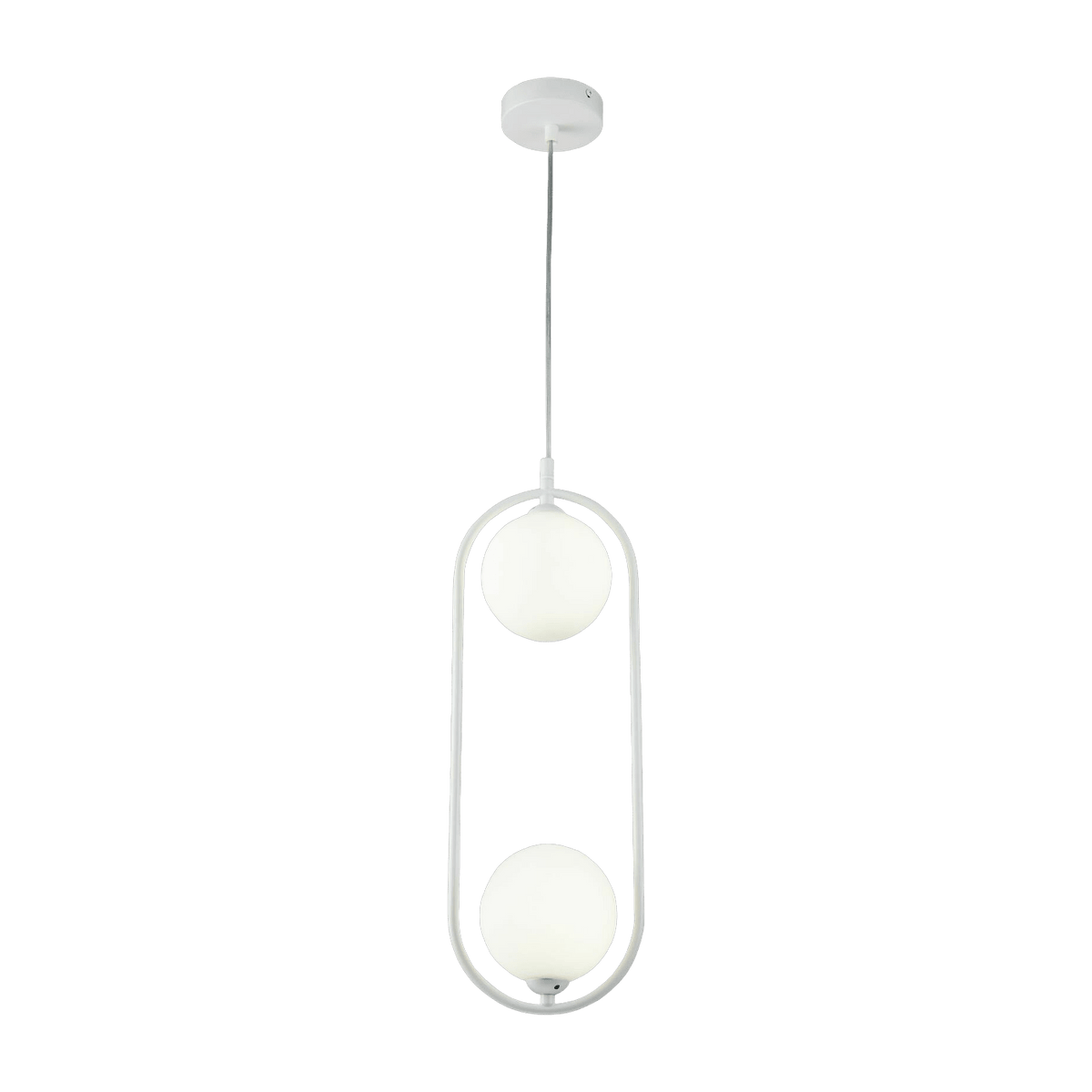 Suspension en métal blanc 2 ampoules Ring - Maytoni - The Cool Republic