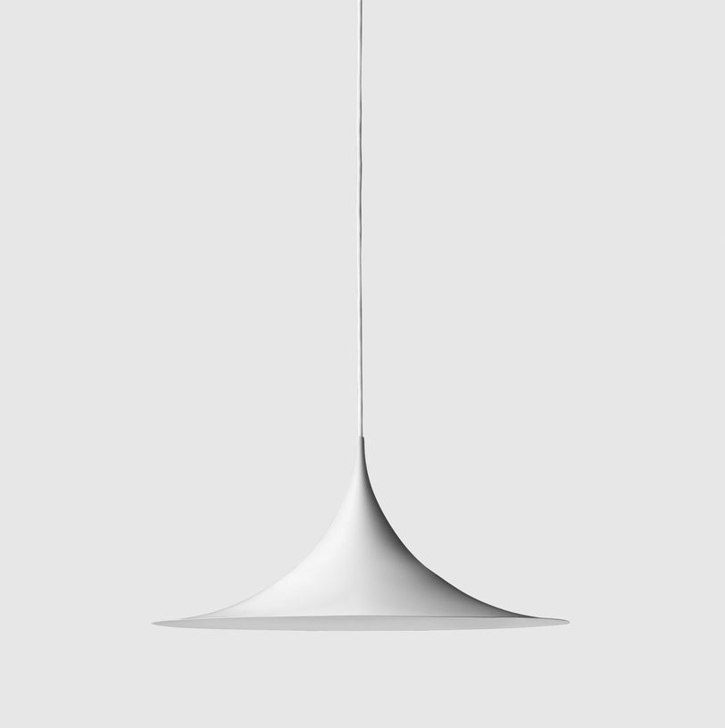 Suspension en métal blanc 30 cm Semi - Gubi - The Cool Republic