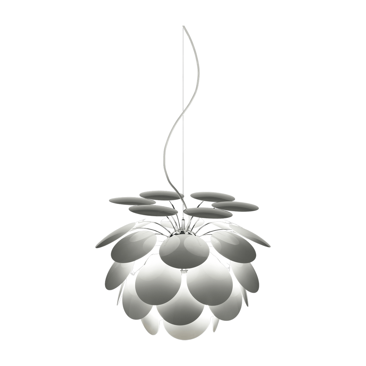 White metal suspension lamp 53cm Discoco - Marset - The Cool Republic