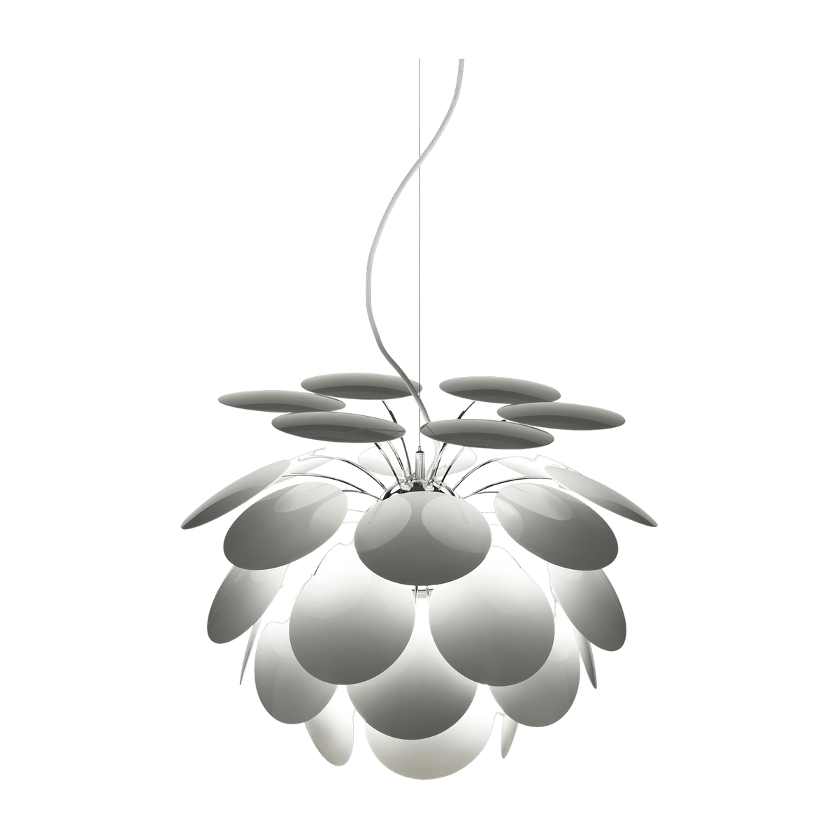 White metal pendant lamp 68cm Discoco - Marset - The Cool Republic
