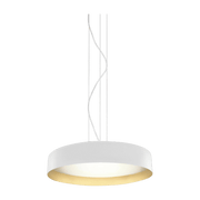White and gold metal suspension 50 cm Ginevra - Panzeri - The Cool Republic