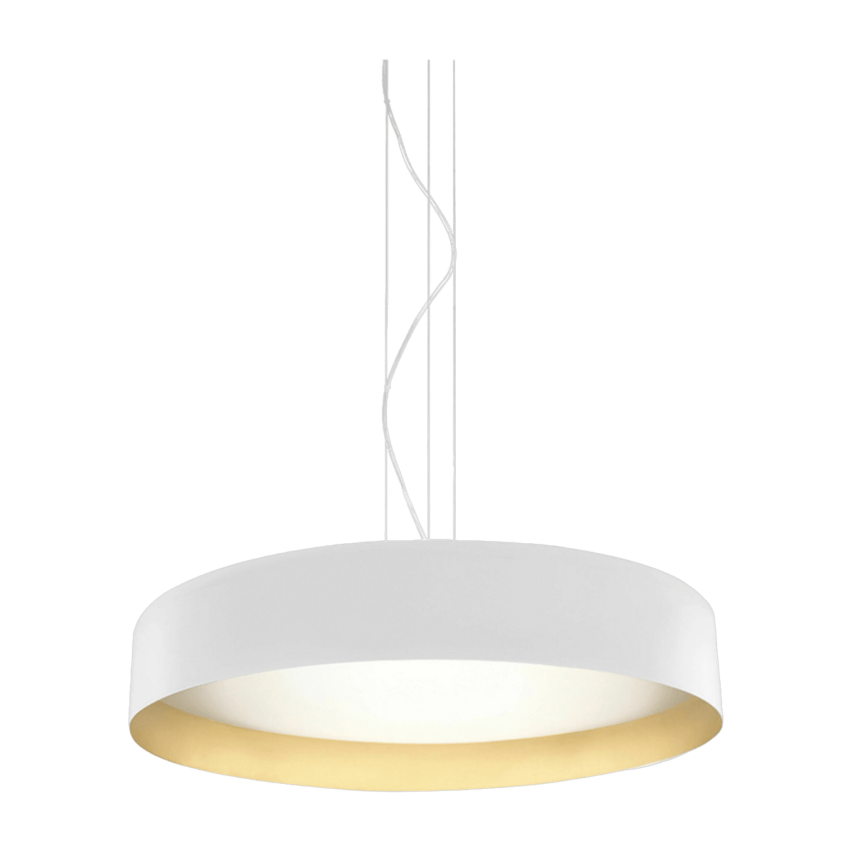 White and gold metal suspension 80 cm Ginevra - Panzeri - The Cool Republic