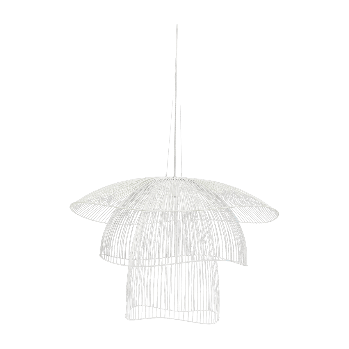 Suspension en métal blanche L Papillon - Forestier - The Cool Republic