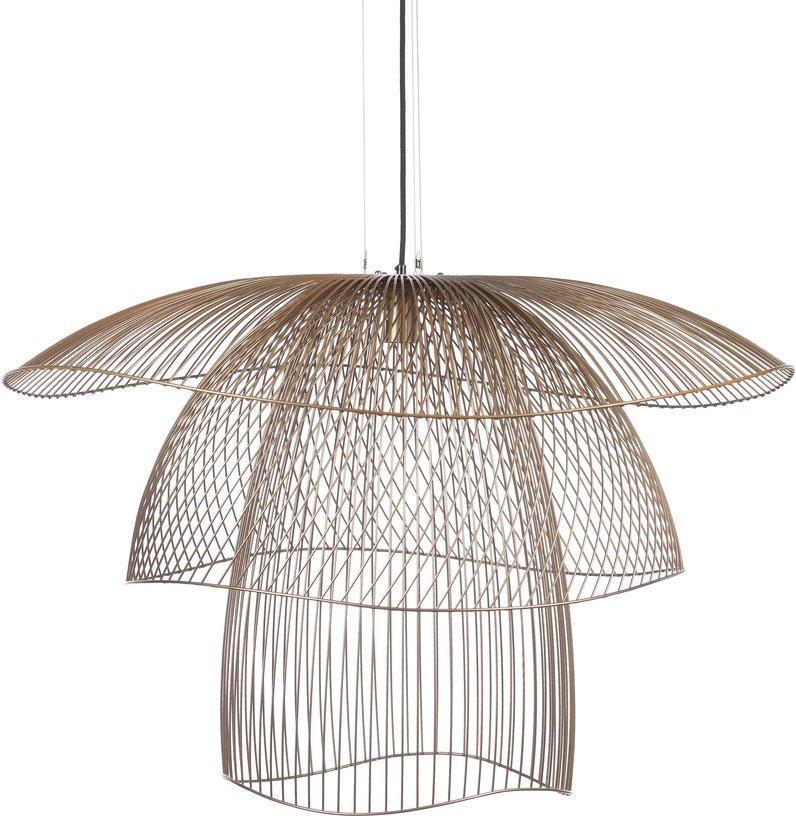 Suspension en métal champagne L Papillon - Forestier - The Cool Republic