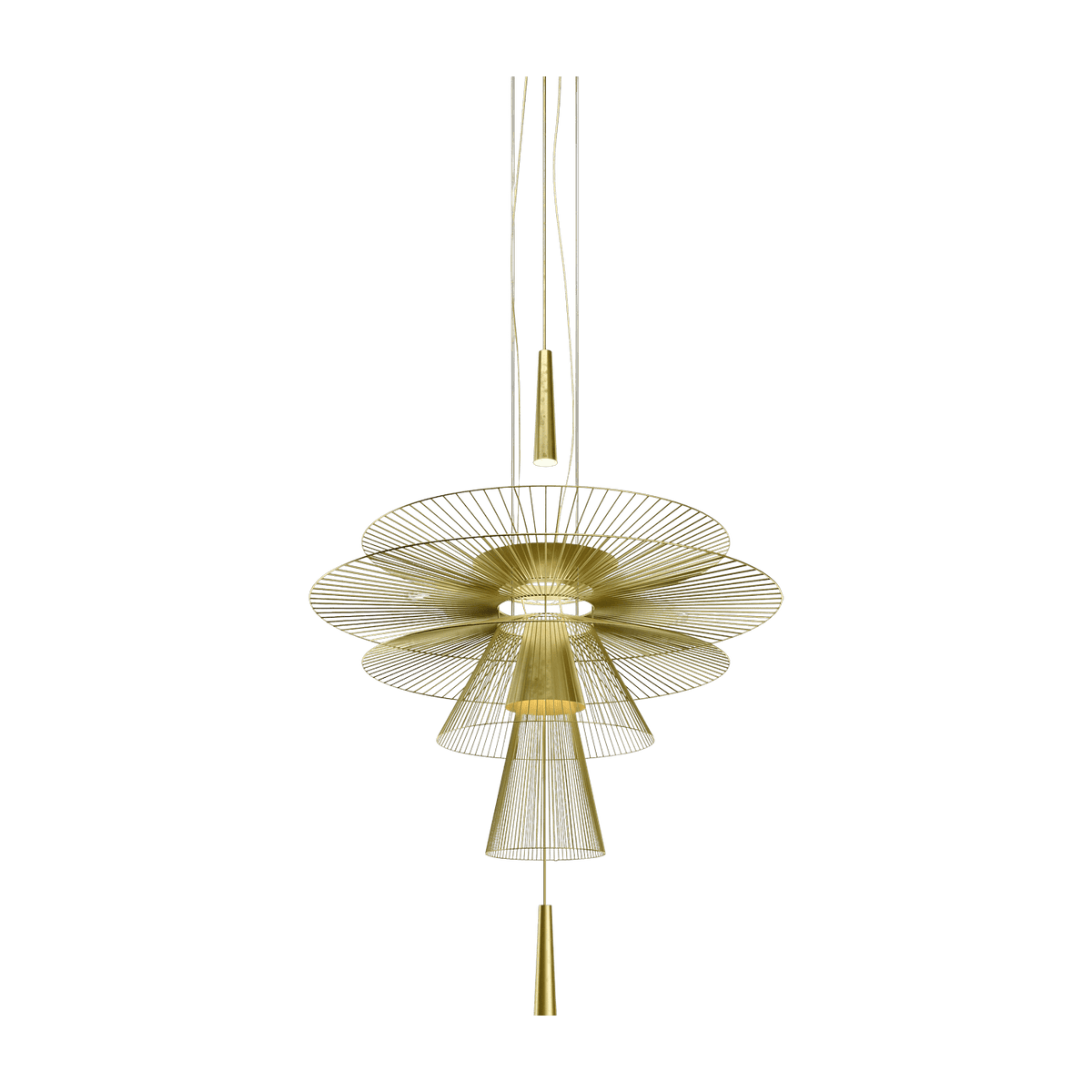 Suspension en métal doré 120 cm GRAVITY - Forestier - The Cool Republic