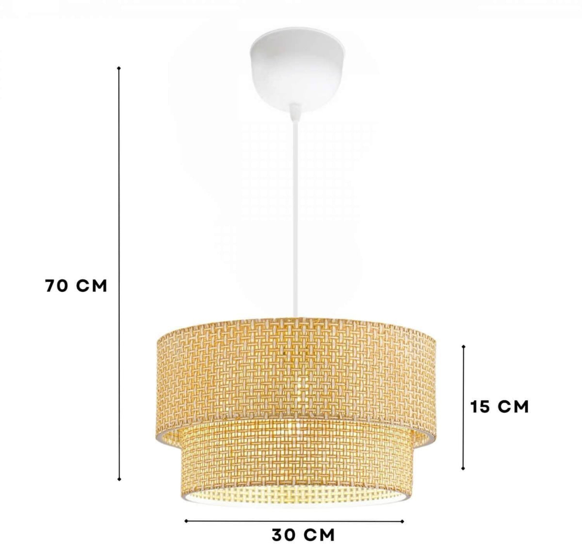 Suspension en métal doré 30x70cm - Home Design