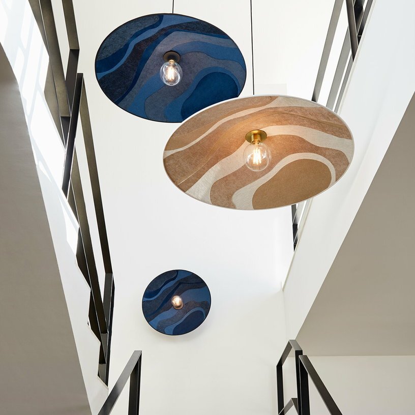 Suspension en métal et en tissu beige 80 Sonia laudet - Market set - The Cool Republic