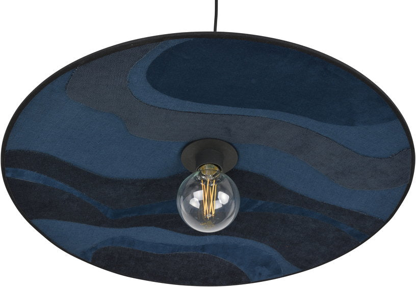 Suspension en métal et en tissu bleu 60 cm Sonia laudet - Market set - The Cool Republic