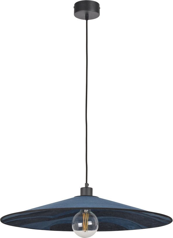 Suspension en métal et en tissu bleu 60 cm Sonia laudet - Market set - The Cool Republic