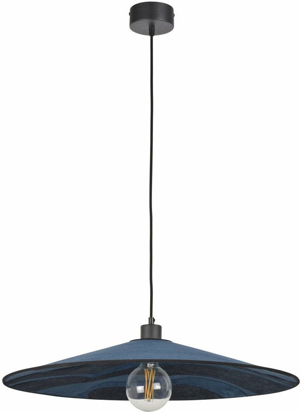 Suspension en métal et en tissu bleu 60 cm Sonia laudet - Market set - The Cool Republic