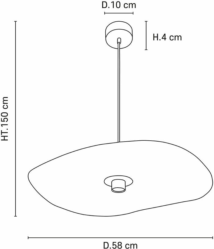 Suspension en métal et lin 58 cm Rivage - Market set - The Cool Republic