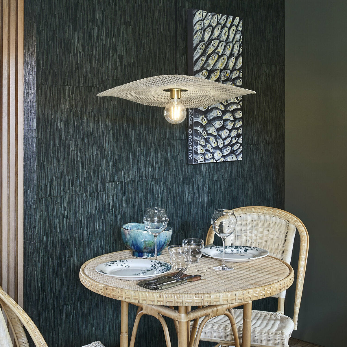 Suspension en métal et lin 58 cm Rivage - Market set - The Cool Republic