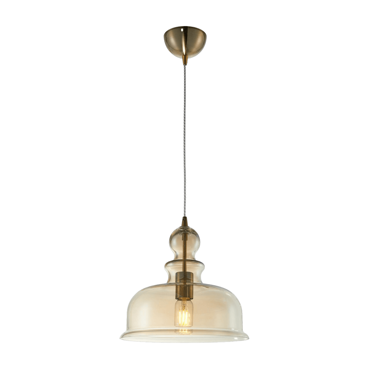 Suspension en métal et verre ambré Tone - Maytoni - The Cool Republic