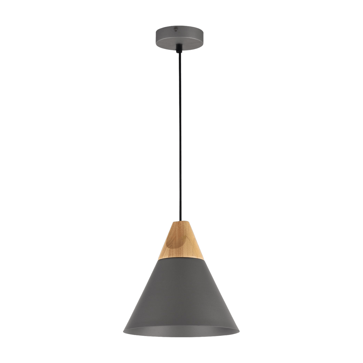 Suspension en métal grise 22 cm Bicones - Maytoni - The Cool Republic