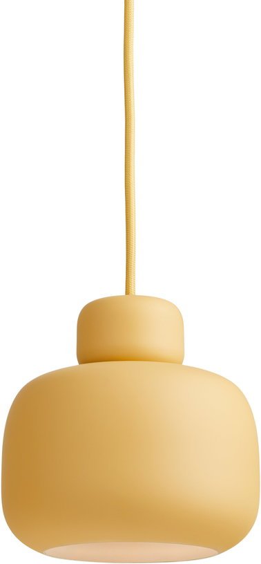 Suspension en métal jaune moutarde 16cm Stone - Woud - The Cool Republic