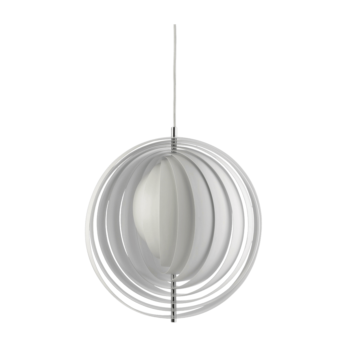 Suspension in white lacquered metal Moon Small - Verpan - The Cool Republic