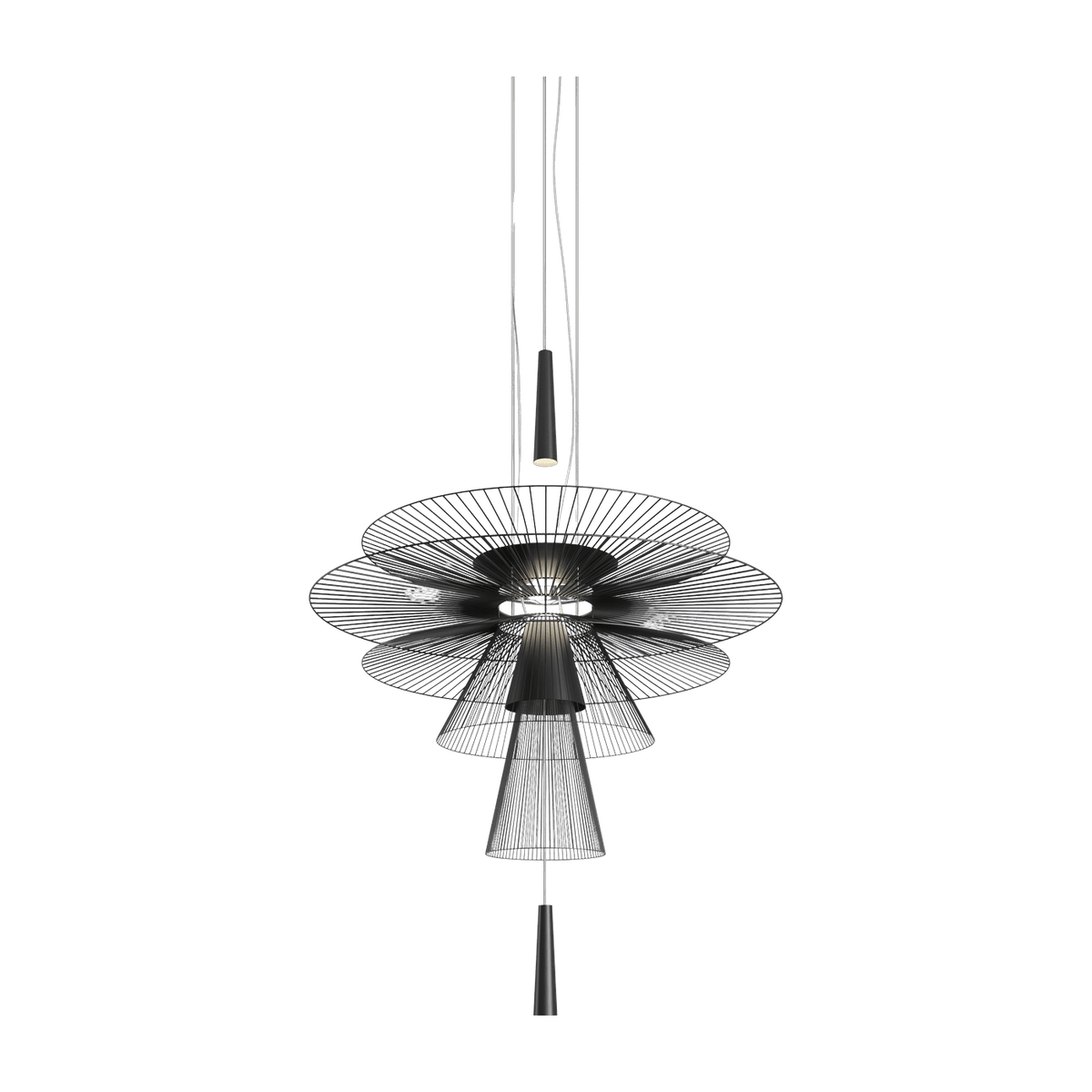 Suspension en métal noir 120cm GRAVITY - Forestier - The Cool Republic