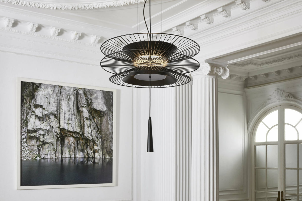 Suspension en métal noir 68 cm GRAVITY - Forestier - The Cool Republic