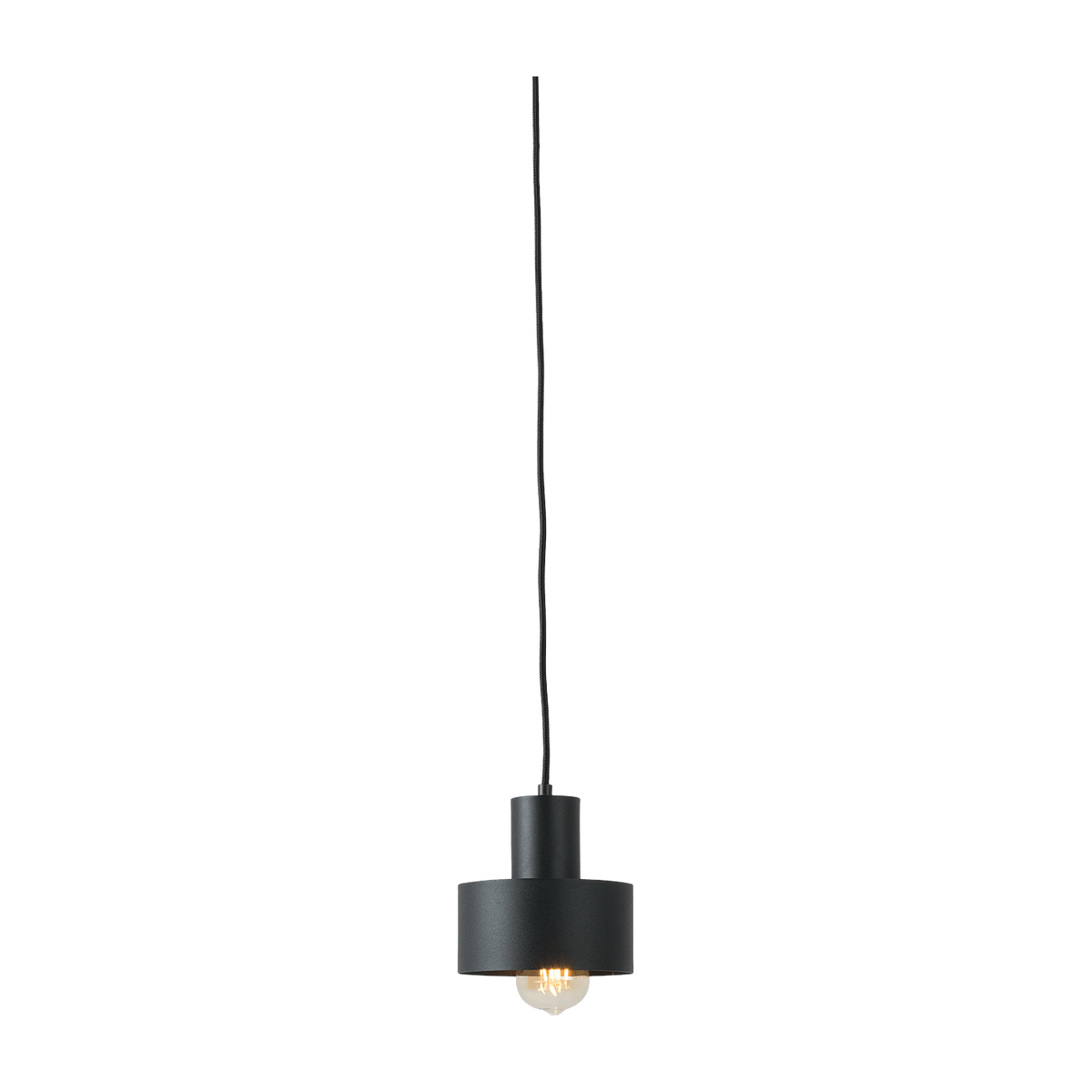 Suspension en métal noir cylindrique 15 cm Fay - Custom Form - The Cool Republic