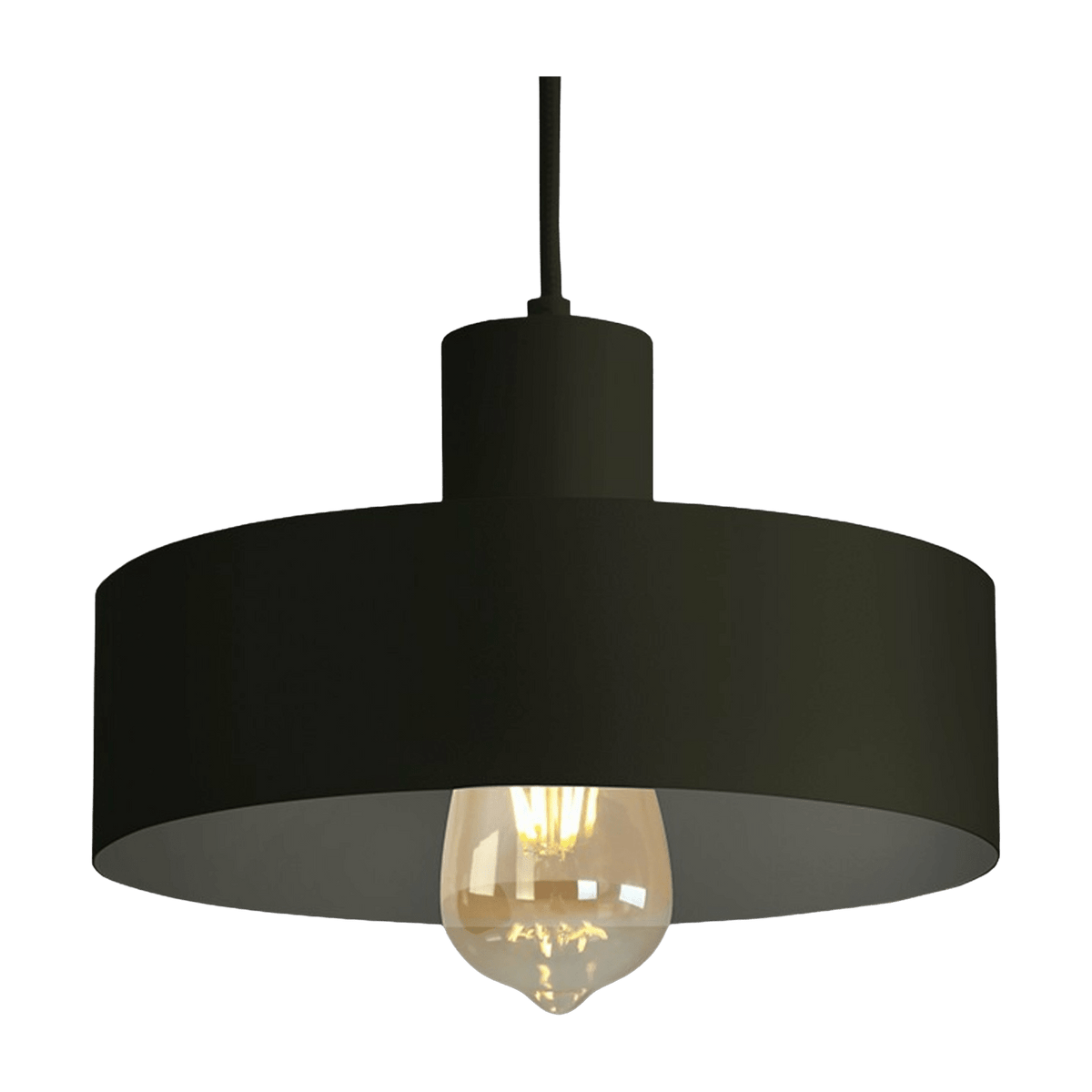 Suspension en métal noir cylindrique 25 cm Fay - Custom Form - The Cool Republic