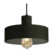 Suspension en métal noir cylindrique 25 cm Fay - Custom Form - The Cool Republic