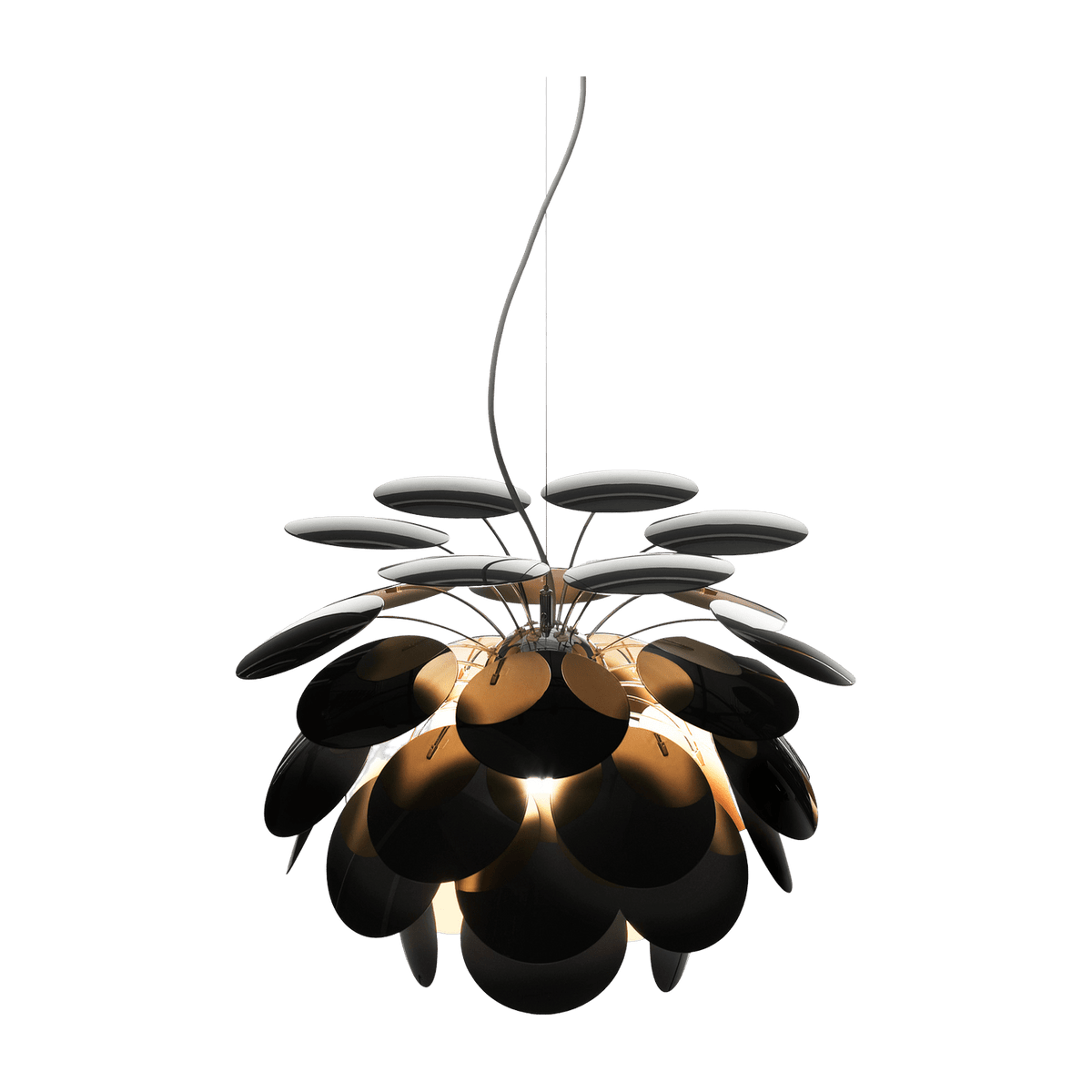 Black and gold metal pendant lamp 68cm Discoco - Marset - The Cool Republic