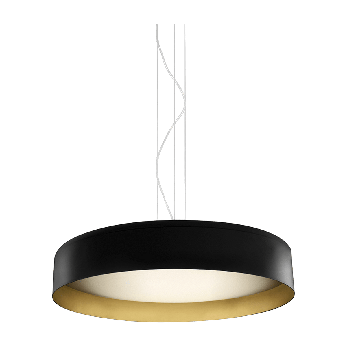 Black and gold metal suspension 80 cm Ginevra - Panzeri - The Cool Republic