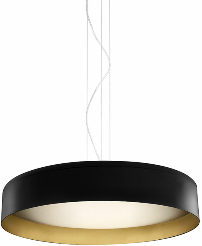 Suspension en métal noir et or 80 cm Ginevra - Panzeri - The Cool Republic
