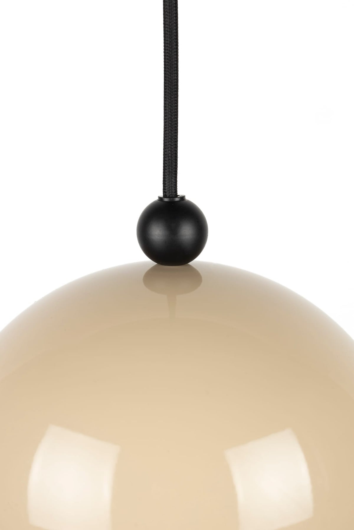 Suspension en métal noir et verre opalin beige 26cm Bumble - Zuiver — vue 4