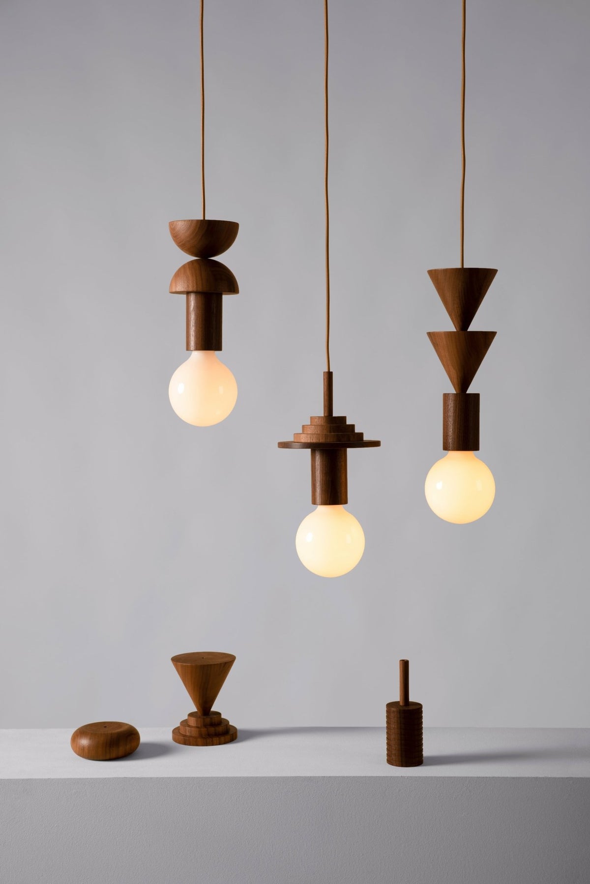Junit Copla walnut pendant light - Schneid Studio - The Cool Republic