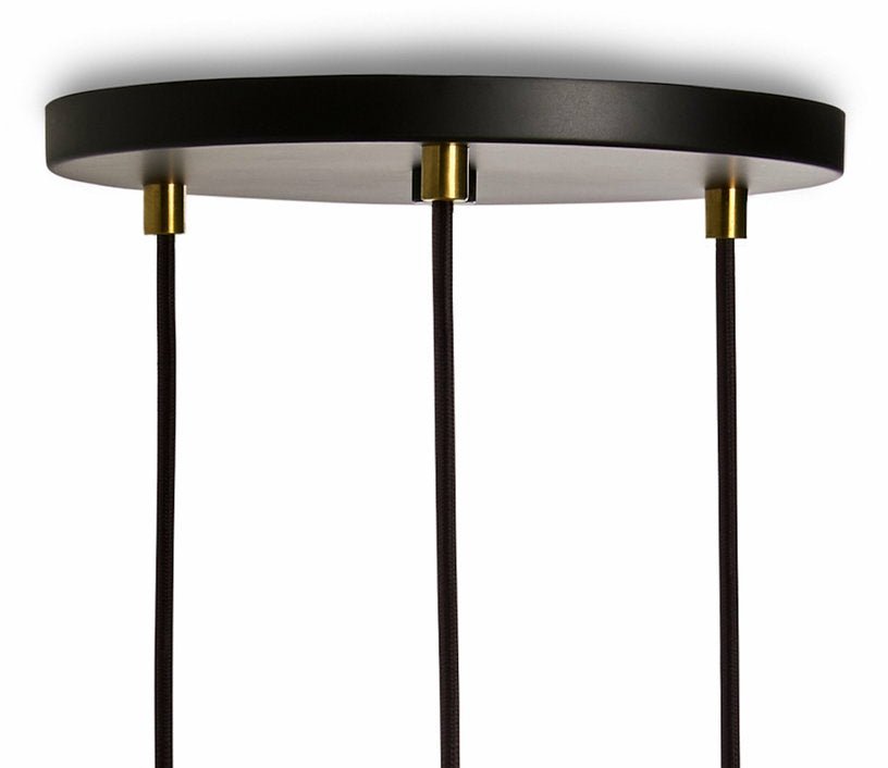 Suspension en noyer rosace noire 300 cm - Tala - The Cool Republic