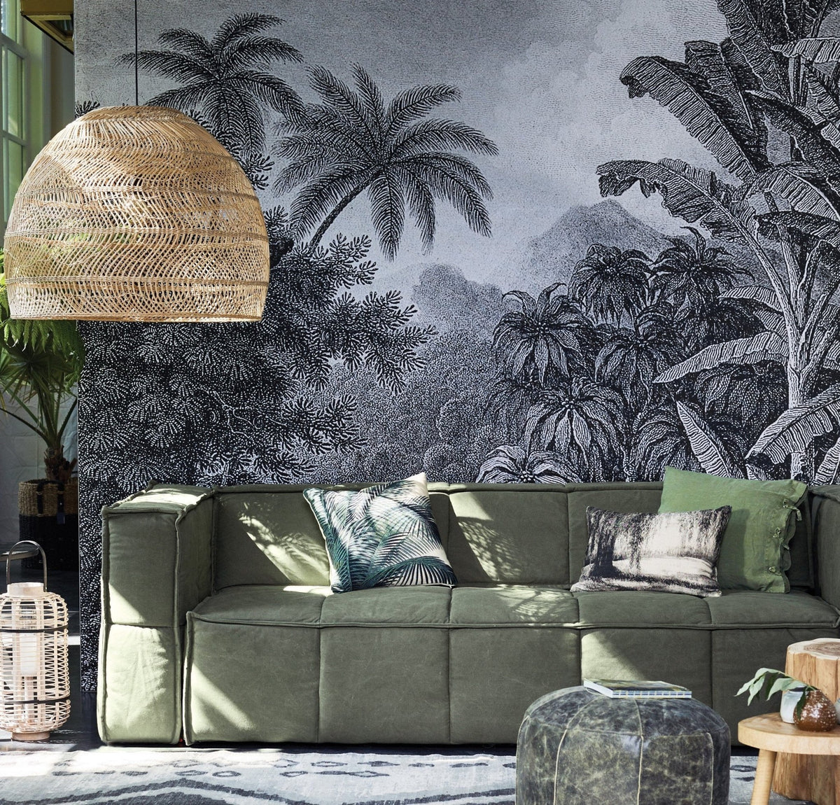 Suspension en osier naturel 60 cm Wicker Ball - HKliving - The Cool Republic