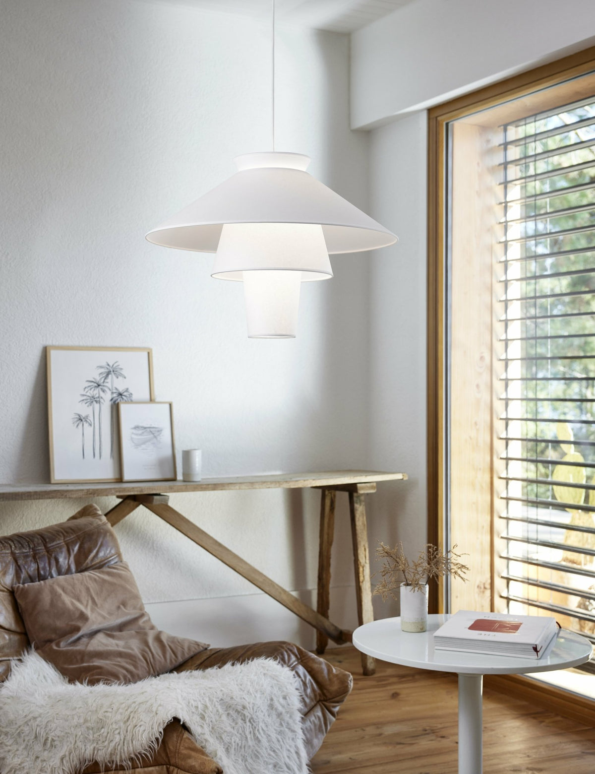 Suspension en papier murano blanche 58 cm Ruche - Market set - The Cool Republic