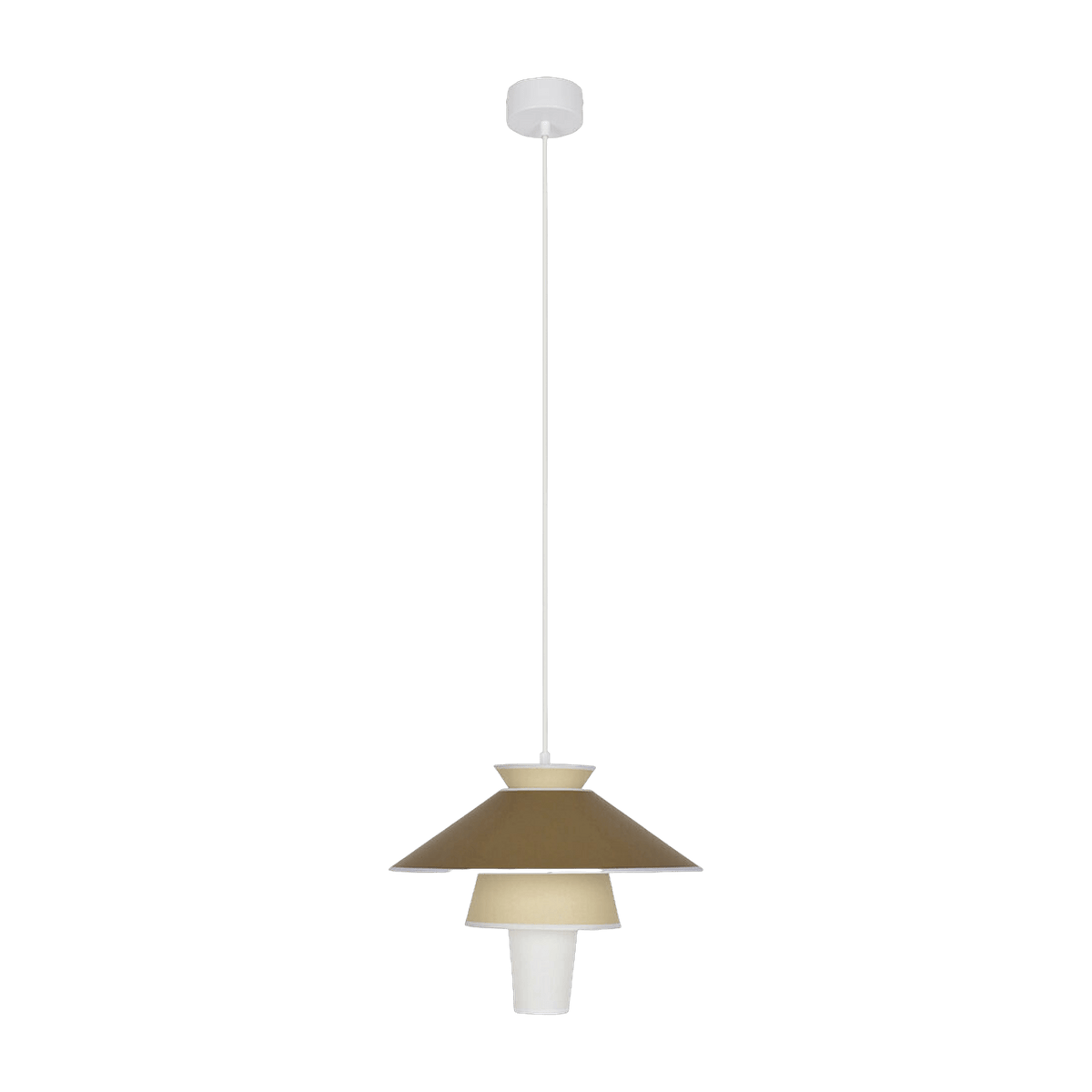 Suspension en papier murano et céramique ocre 40 cm Ruche - Market set - The Cool Republic