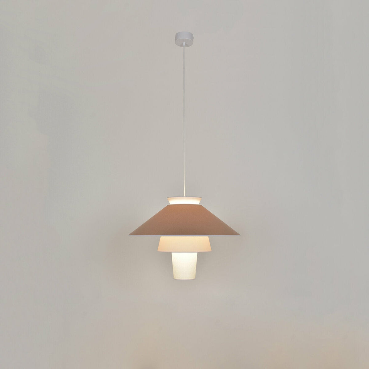 Suspension en papier murano et céramique rose 58 cm Ruche - Market set - The Cool Republic