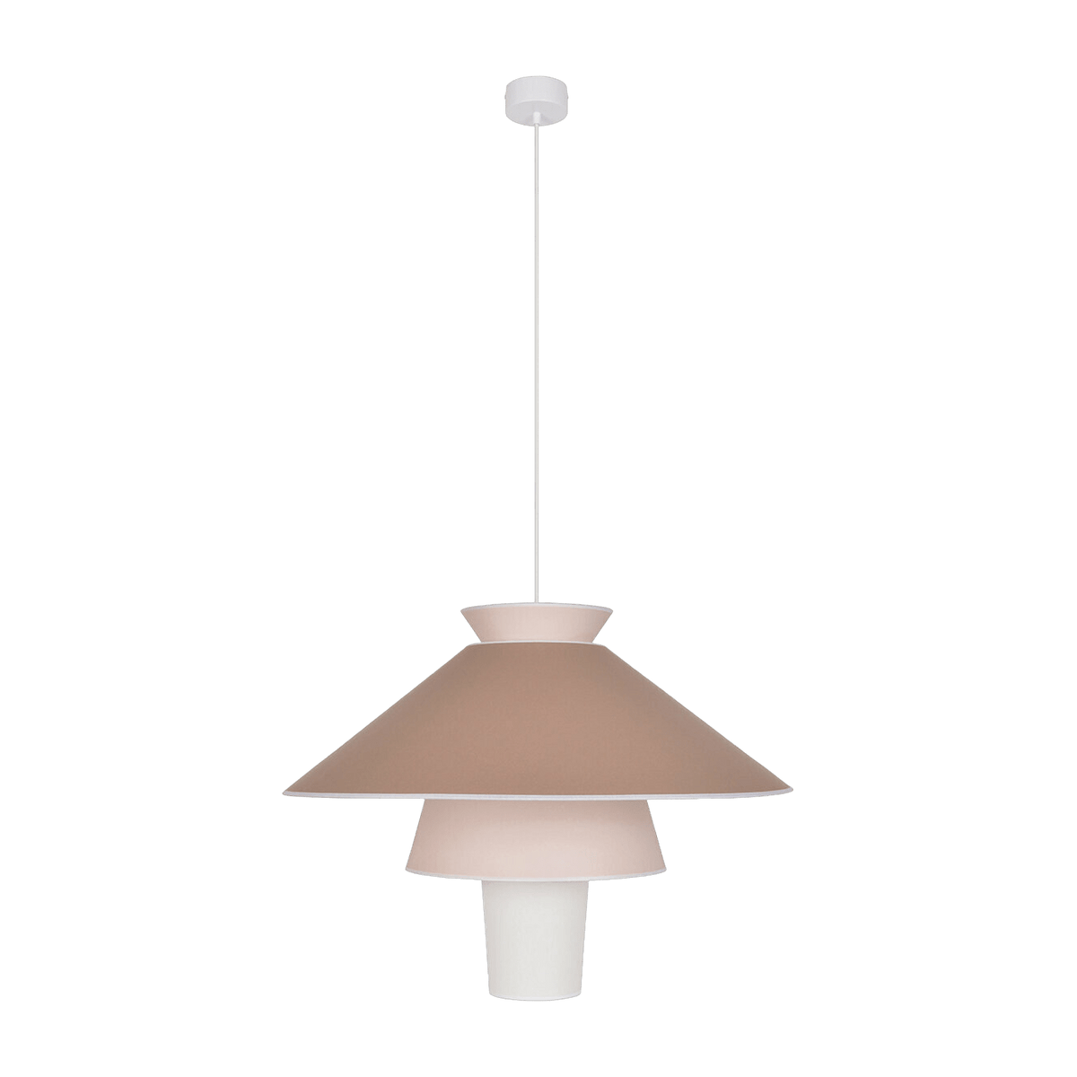 Suspension en papier murano et céramique rose 78 cm Ruche - Market set - The Cool Republic