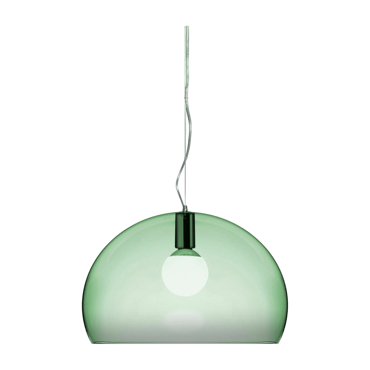 Suspension en plexiglas vert sauge 52 cm FL/Y - Kartell - The Cool Republic