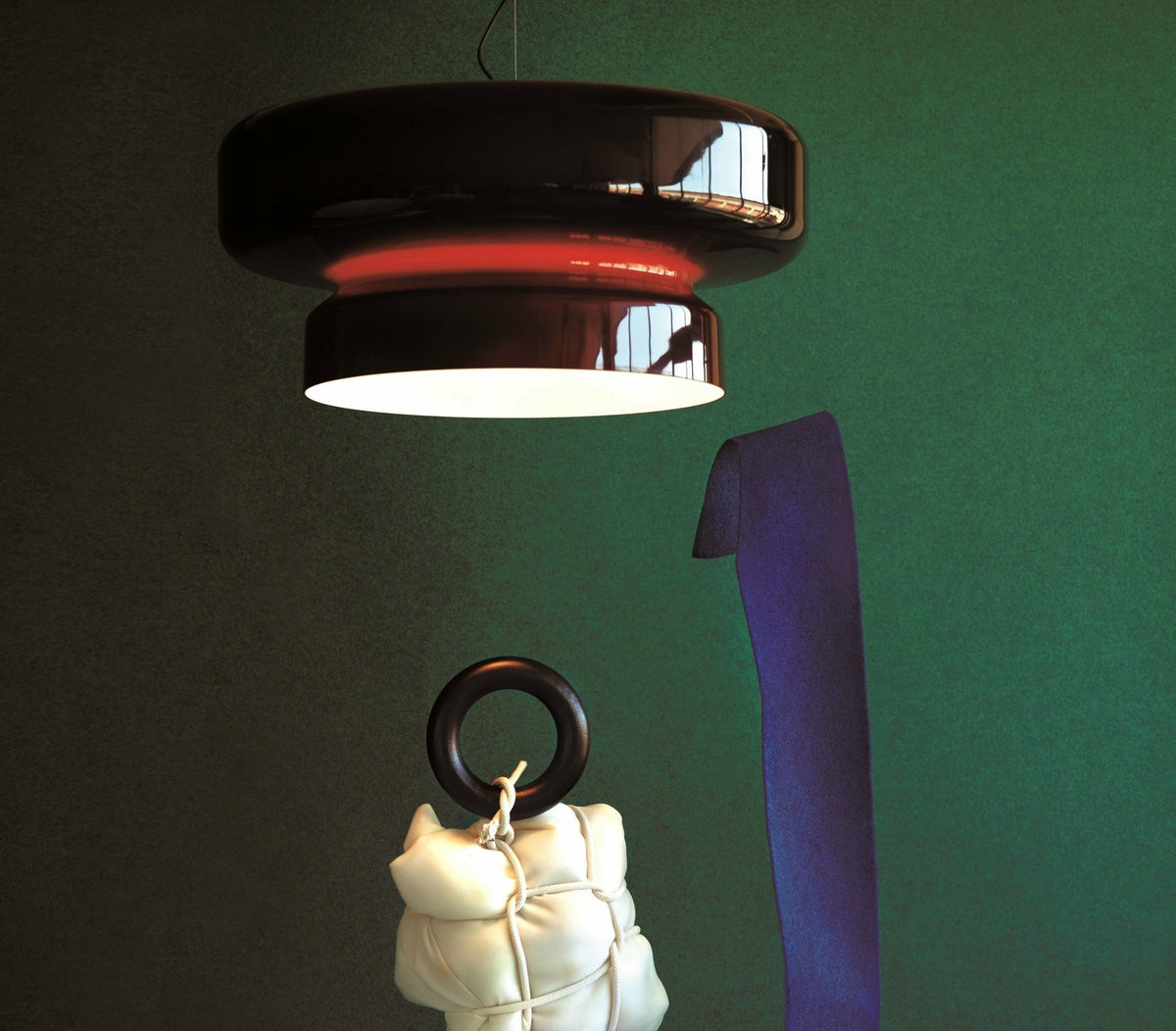 Orange polycarbonate LED suspension Bohemia - Marset - The Cool Republic