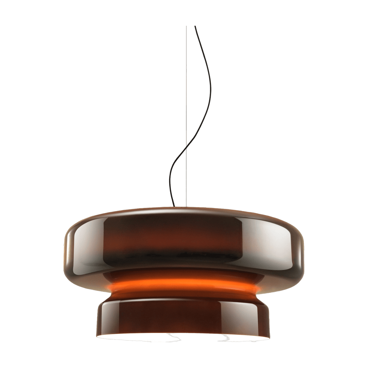 Orange polycarbonate LED suspension Bohemia - Marset - The Cool Republic
