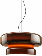 Suspension en polycarbonate teinté ambre Bohemia 84 LED - Marset - The Cool Republic