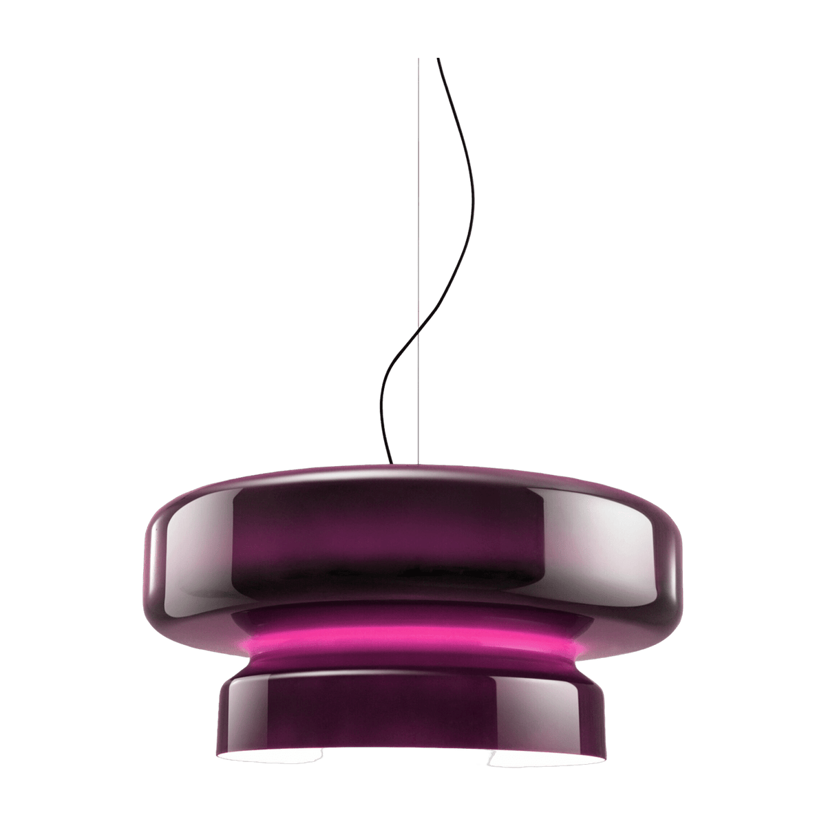 Suspension en polycarbonate teinté violet Bohemia 84 LED - Marset - The Cool Republic