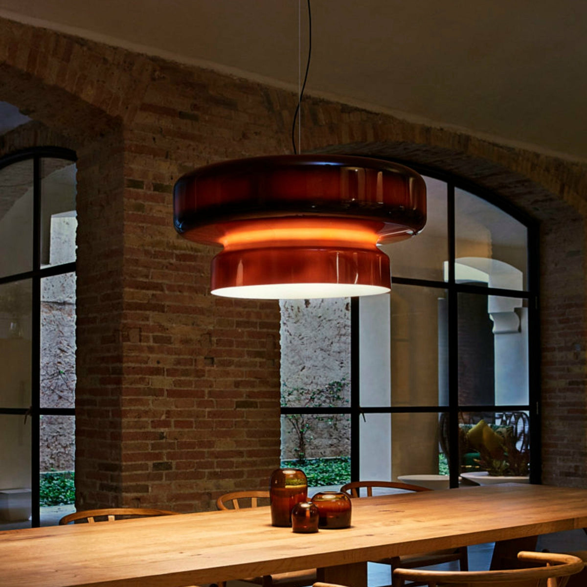 Suspension en polycarbonate teinté violet Bohemia 84 LED - Marset - The Cool Republic